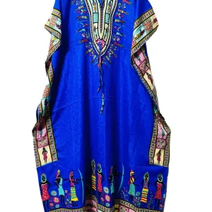 Long African Kaftan Boho Dress Beach Cover Up Caftan Gown Nightwear Maxi Women